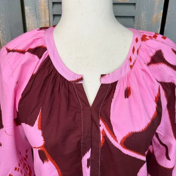 Tuckernuck Lyles Maxi Dress Pink Palm Sz XS NWOT - Picture 4 of 16